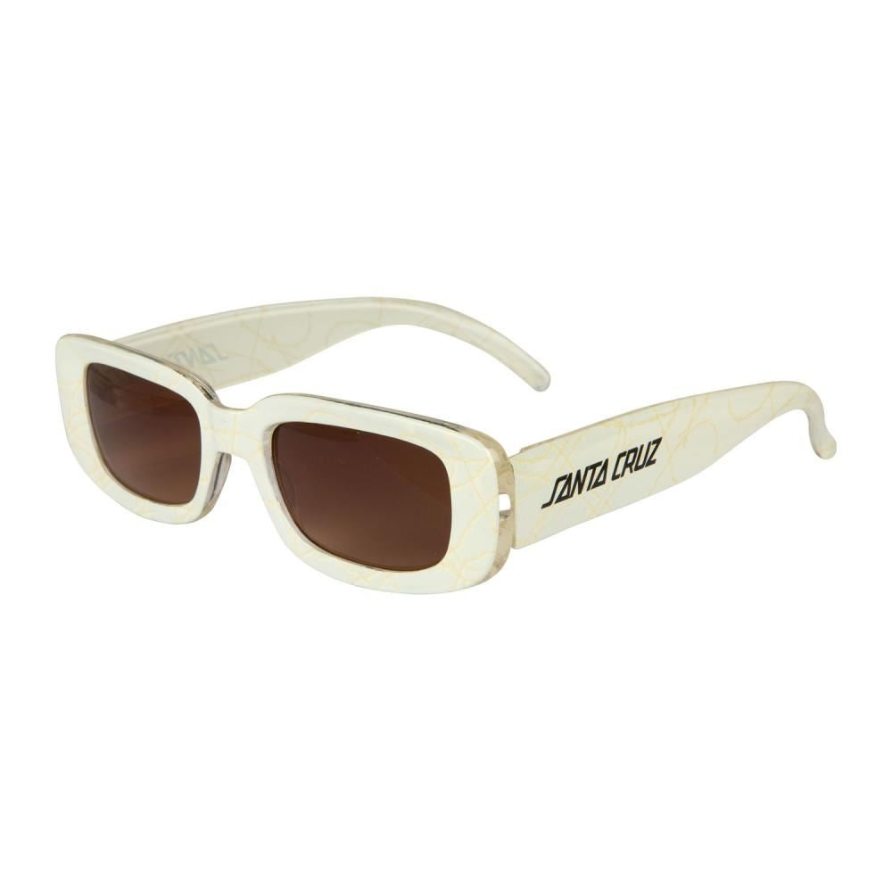 Santa Cruz Womens Sunglasses Strip Wired Clear Off White - O/S