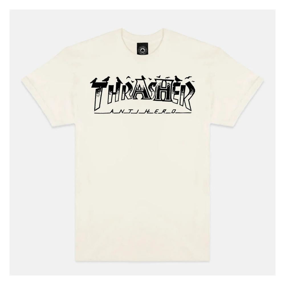 Thrasher X Antihero T-Shirt Pigeon Mag - Natural