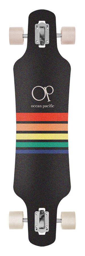 Ocean Pacific Sunset Drop Through Blue/Off White Blue/Off White Complete Longboard - 39.0"