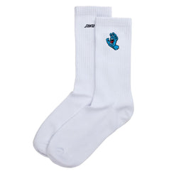 Santa Cruz Socks Screaming Mini Hand - White