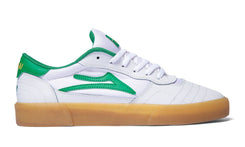 Lakai Cambridge Leather Skate Shoes - White / Green