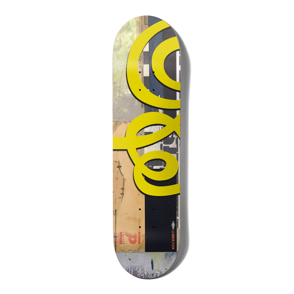 Girl Jenkins Swirls Niels Bennett Twin Tip Skateboard Deck - 8.25"