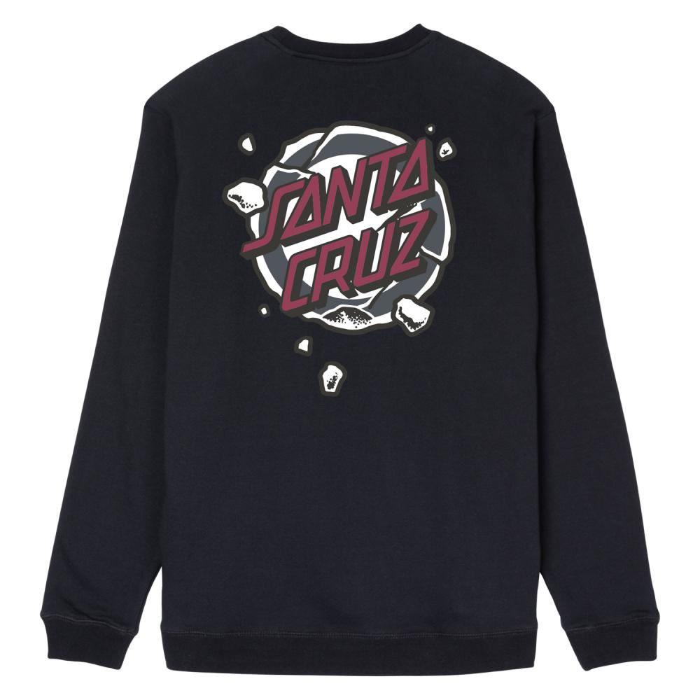 Santa Cruz Crew Roskopp Destruct Dot Crew - Black