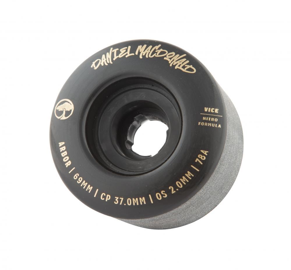 Arbor Signature Skateboard Wheels Vice Daniel MacDonald 78a - Black - Skatewarehouse.co.uk