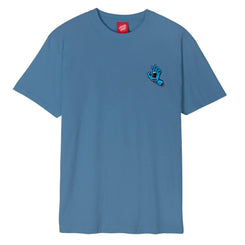 Santa Cruz T-Shirt Screaming Hand Chest - Dusty Blue - Skatewarehouse.co.uk