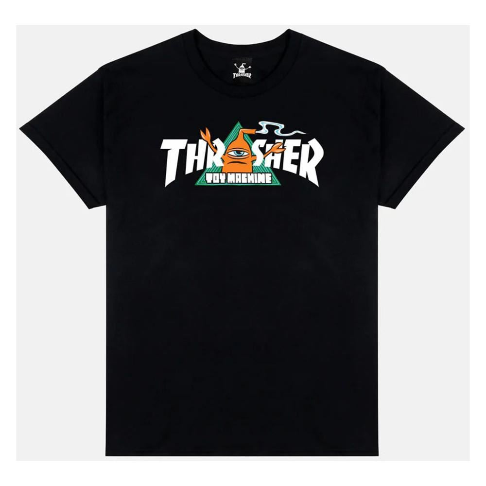 Thrasher x Toy Machine T-Shirt Vortex - Black