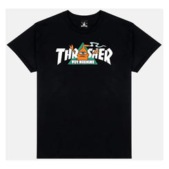 Thrasher x Toy Machine T-Shirt Vortex - Black