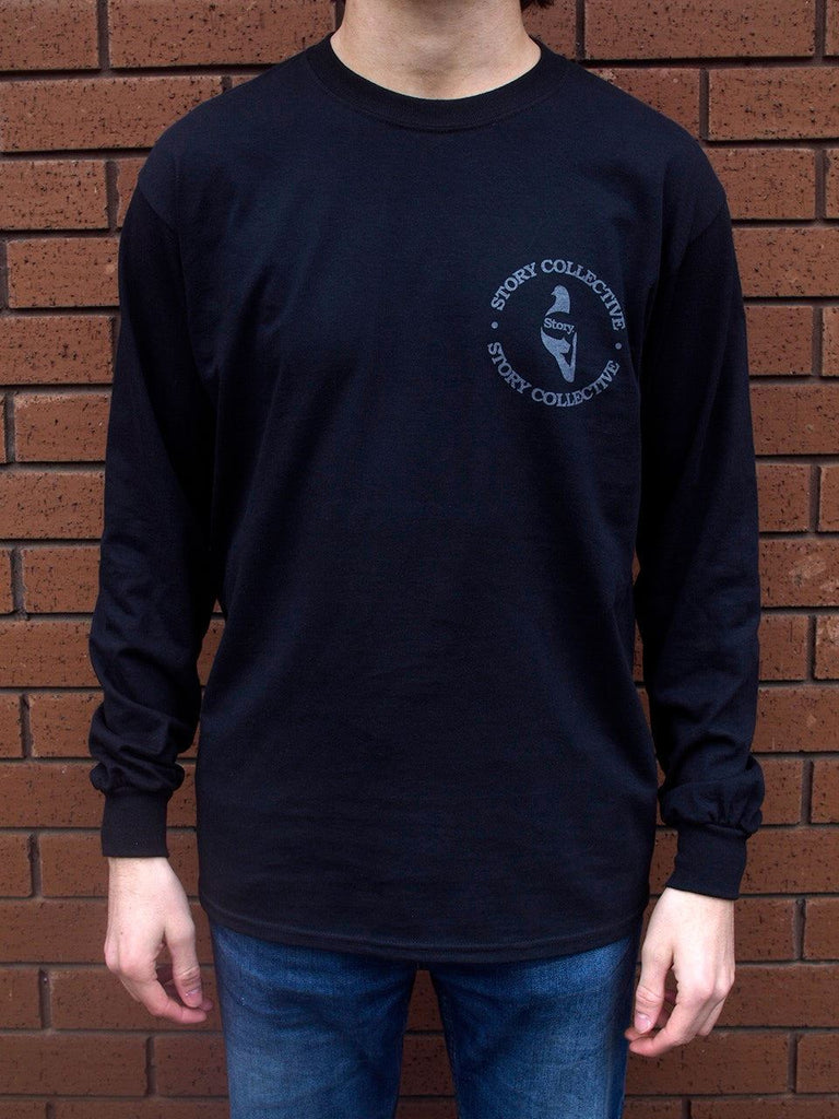 Story Collective Circle Long Sleeve Tee Black