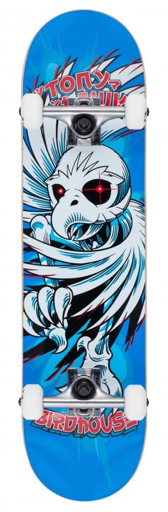 Birdhouse Stage 1 Hawk Spiral Blue Complete Skateboard - 7.75" - Skatewarehouse.co.uk