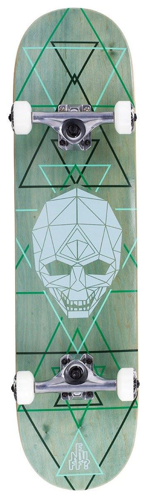 Enuff Geo Skull Complete Skateboard - Green - 8.0" - Skatewarehouse.co.uk