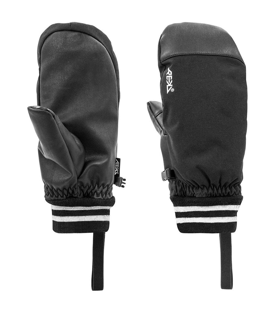 REKD Icon Under Cuff Snow Snowboard Ski Mitts - Black - Skatewarehouse.co.uk